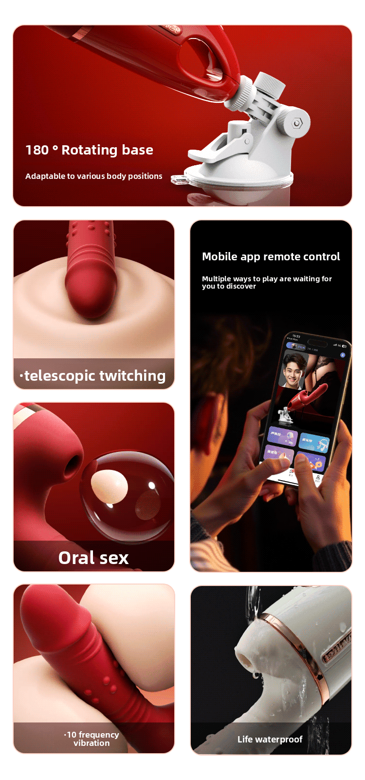 APP Gun Machine Automatic Thrusting Vibrator for Women - EaseMode Wellness