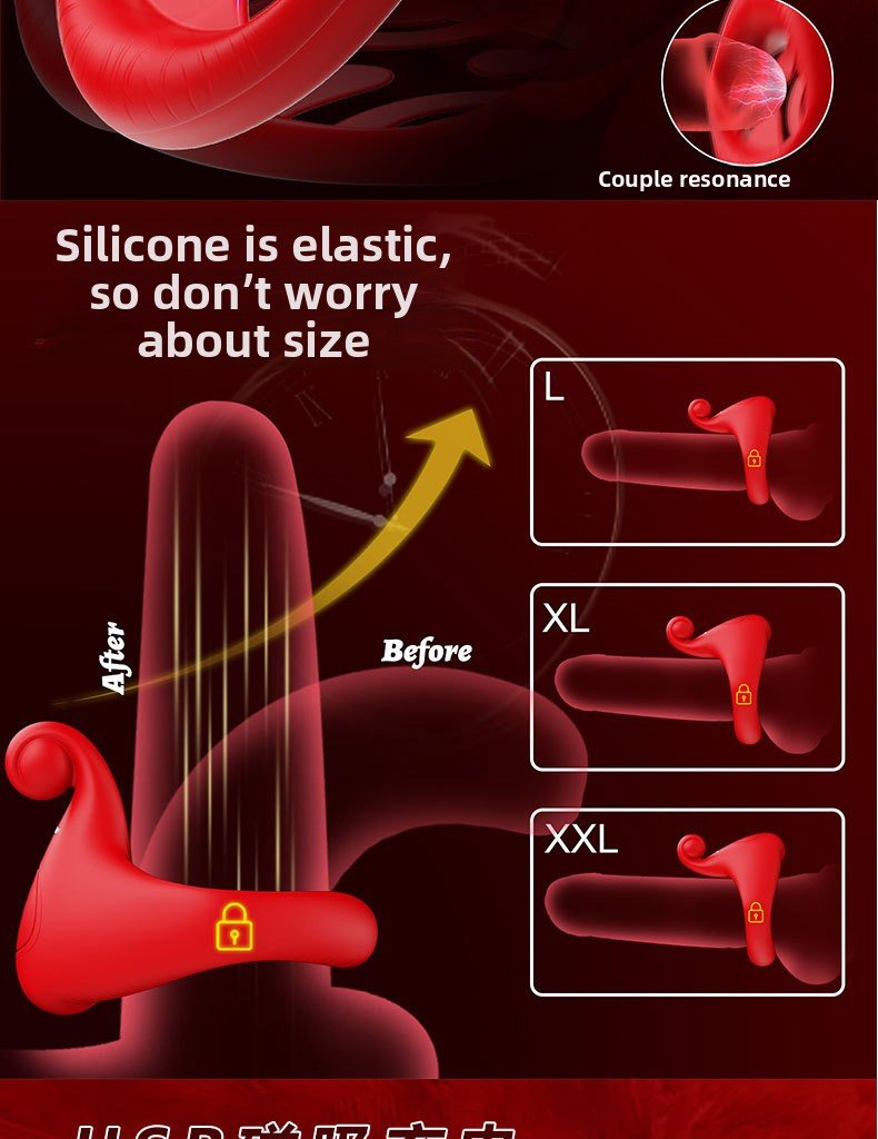 App Remote Control Semen Locking Ring Massager - EaseMode Wellness