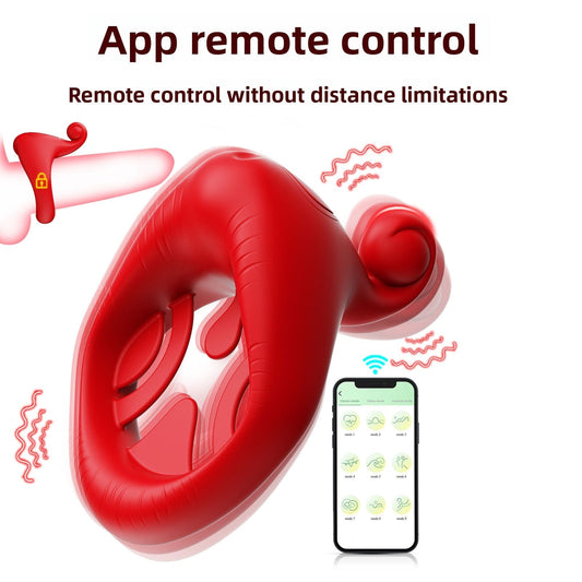 App Remote Control Semen Locking Ring Massager - EaseMode Wellness
