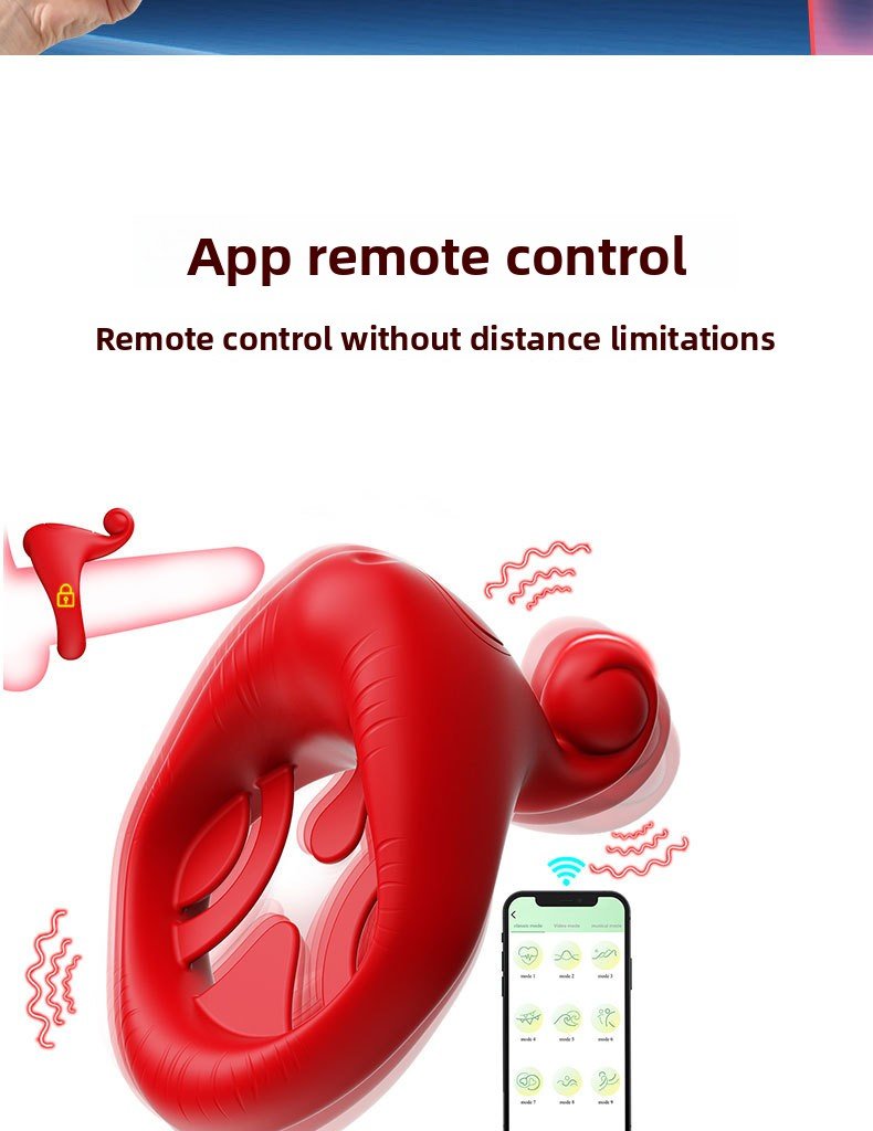 App Remote Control Semen Locking Ring Massager - EaseMode Wellness