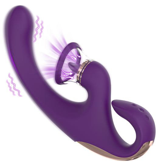 Multi-Function Vibrator - Suction & Tongue Design