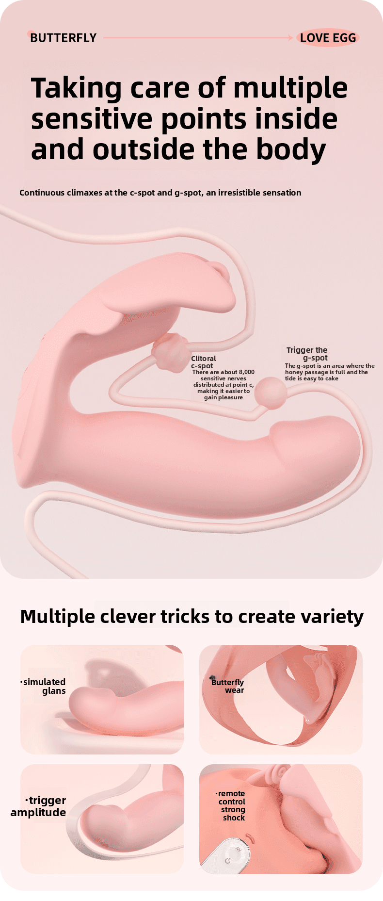 Butterfly Wearable Remote - Controlled Vibrating Egg - EaseMode Wellness