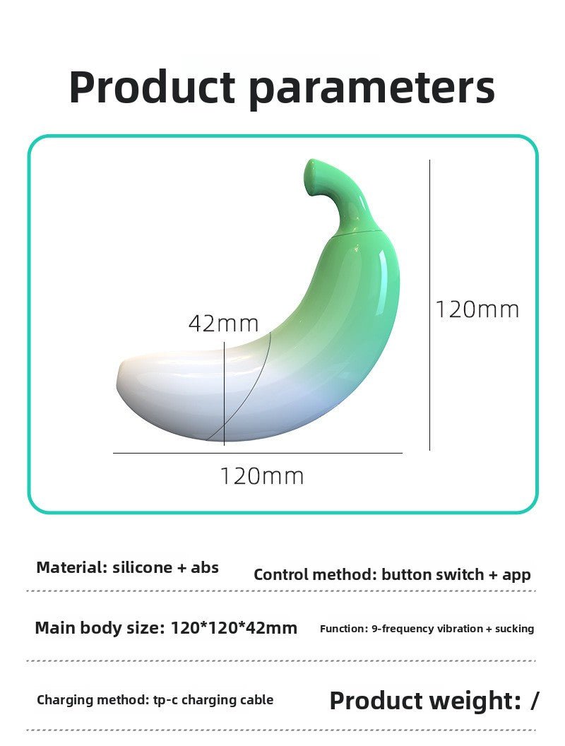 Discreet Banana Vibrator - 9 Modes with Suction - EaseMode Wellness