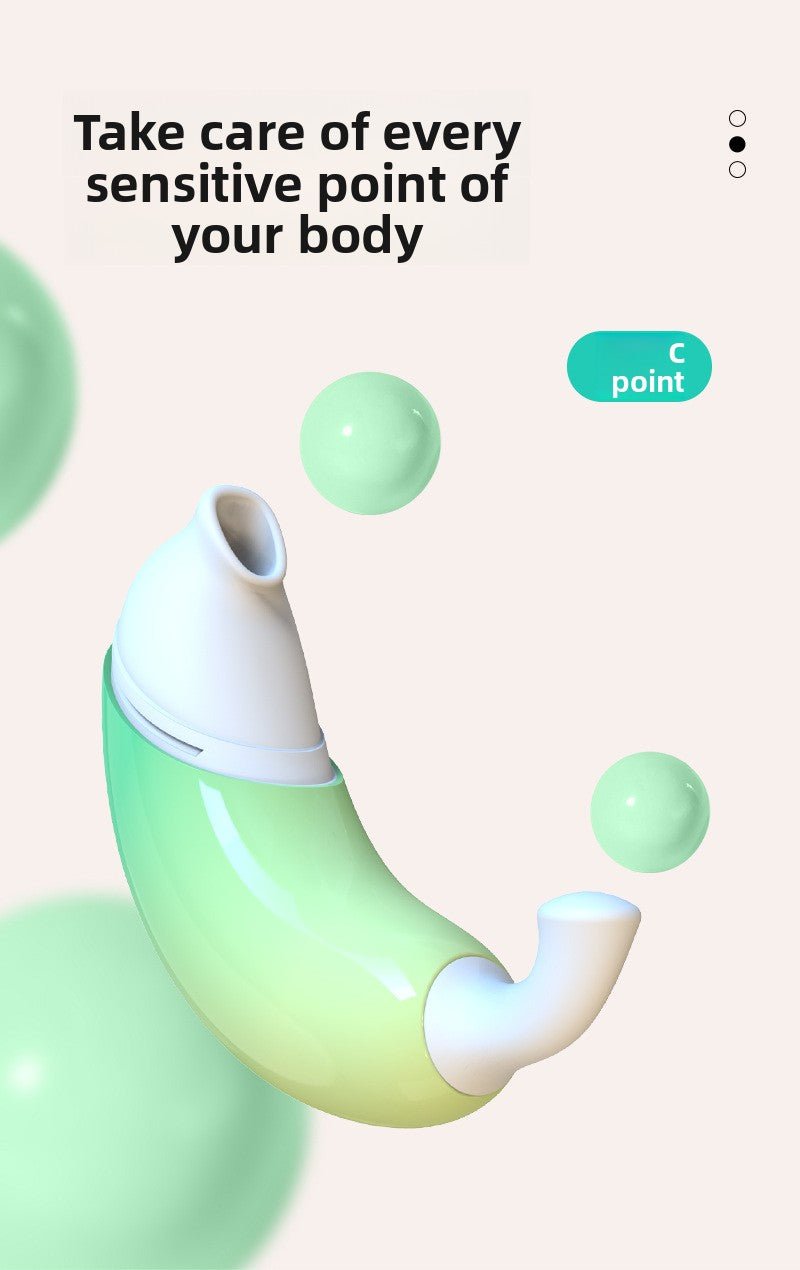 Discreet Banana Vibrator - 9 Modes with Suction - EaseMode Wellness