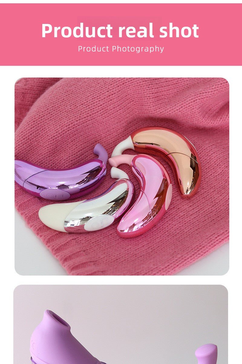 Discreet Banana Vibrator - 9 Modes with Suction - EaseMode Wellness