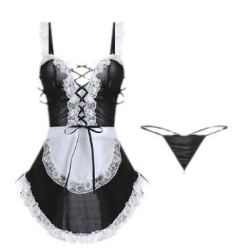 Emotional Sexy Lace Maid Costume with Chest Strap - EaseMode Wellness