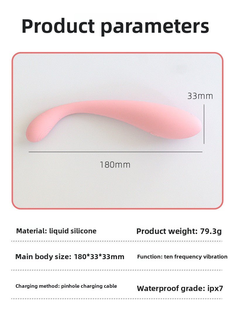 G-Spot震动器与震动蛋采用液态硅胶材质，尺寸180×33×33mm，USB充电，IPX7防水，支持十频震动模式。