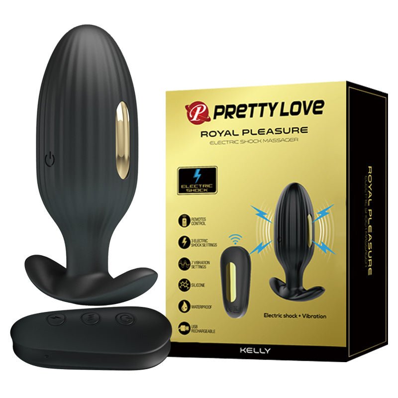 Golden Paladin Remote Control Anal Plug for Wellness - EaseMode Wellness
