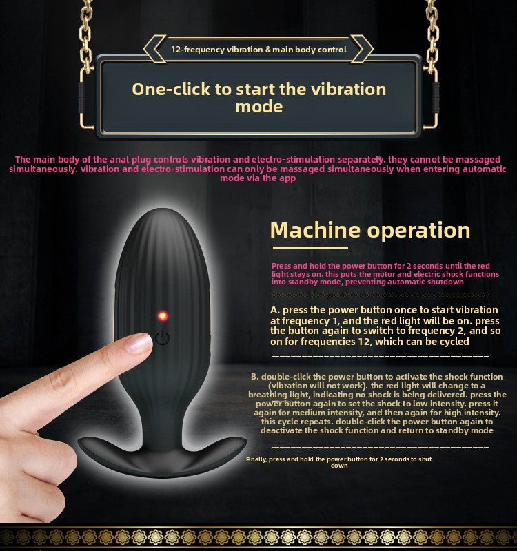 Golden Paladin Remote Control Anal Plug for Wellness - EaseMode Wellness