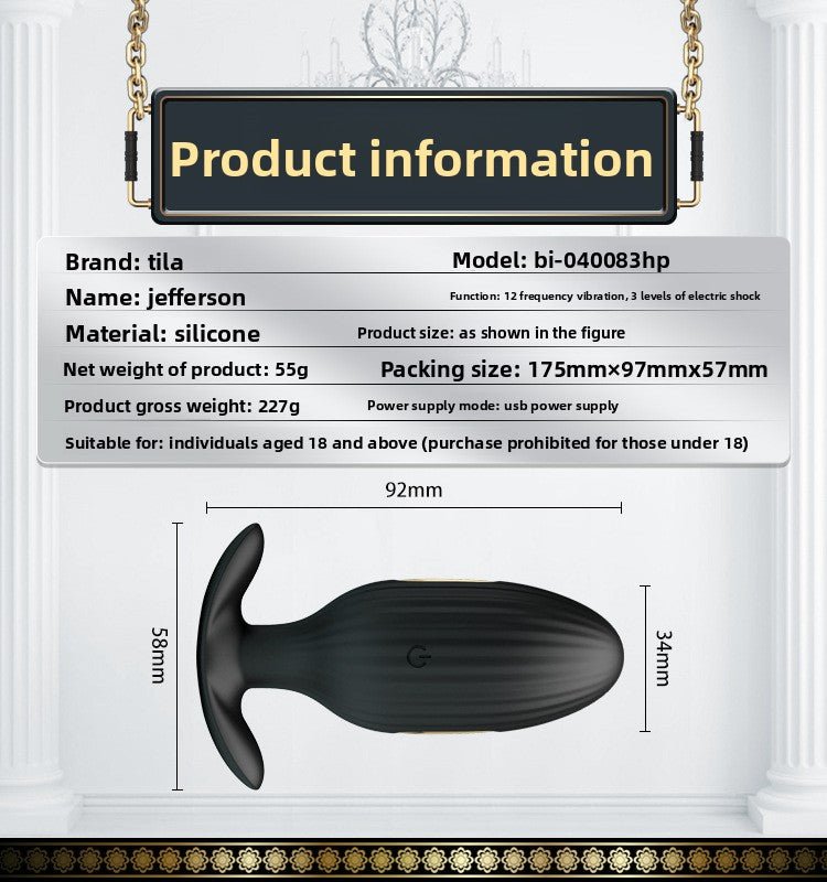 Golden Paladin Remote Control Anal Plug for Wellness - EaseMode Wellness