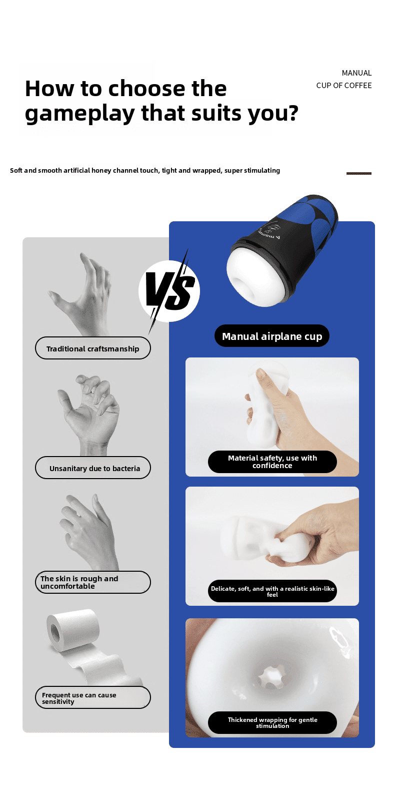 Male Masturbator Cup for Discreet Pleasure - EaseMode Wellness