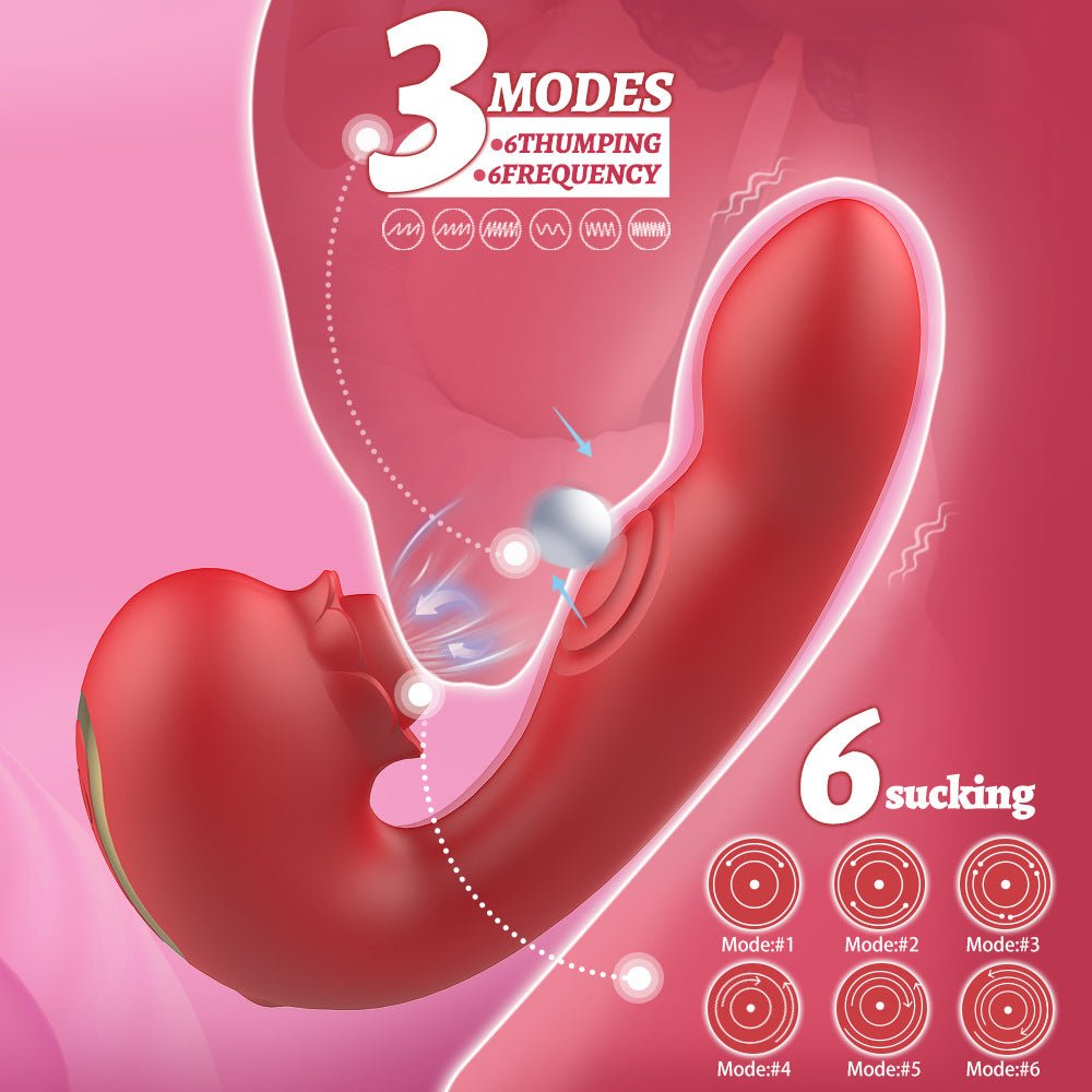 Multi - Function Vibrator with Suction & Thrusting - EaseMode Wellness