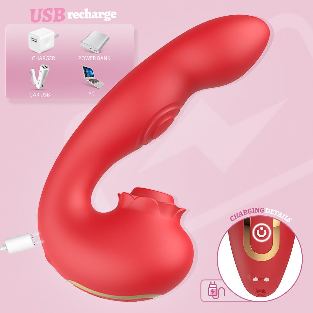 Multi - Function Vibrator with Suction & Thrusting - EaseMode Wellness