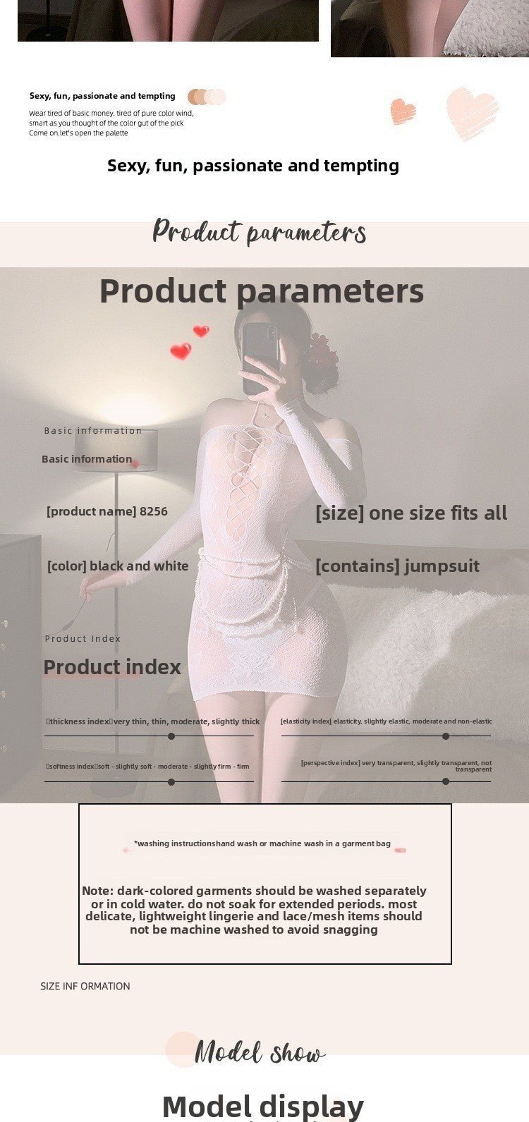 Off - Shoulder Hanging Neck Slimming Transparent Hollow - Out Sexy Tempting Women's One - Piece Mesh Dress with Bodycon Skirt - EaseMode Wellness