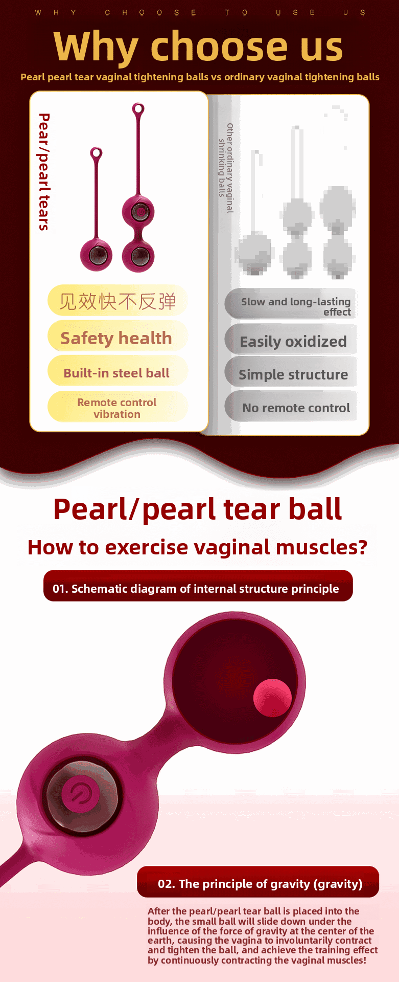 Postpartum Vibrating Kegel Ball Trainer - EaseMode Wellness