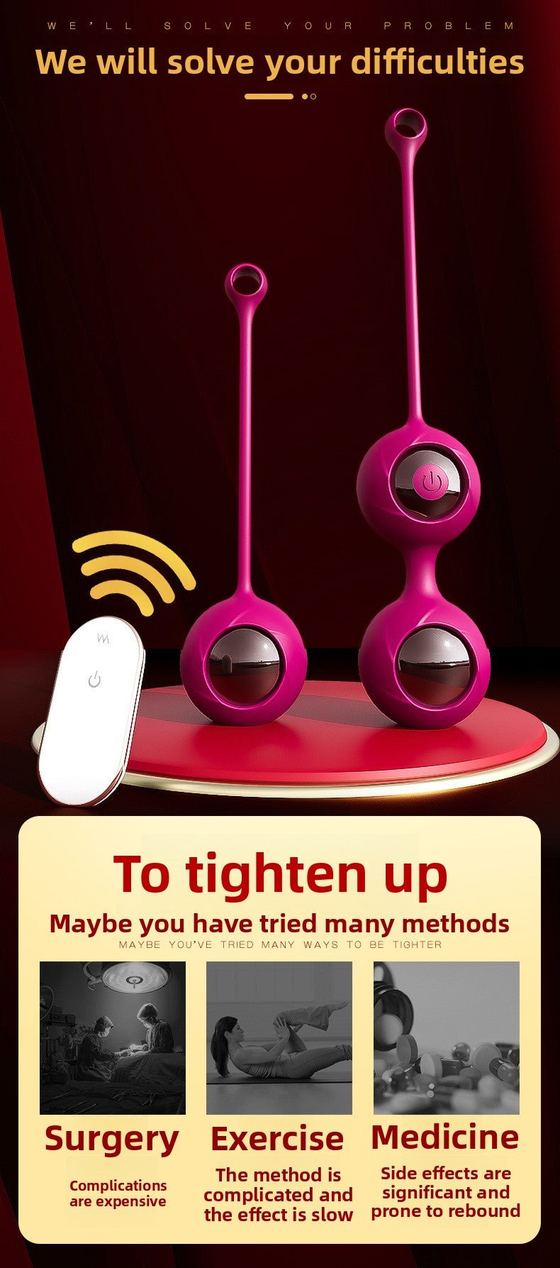 Postpartum Vibrating Kegel Ball Trainer - EaseMode Wellness