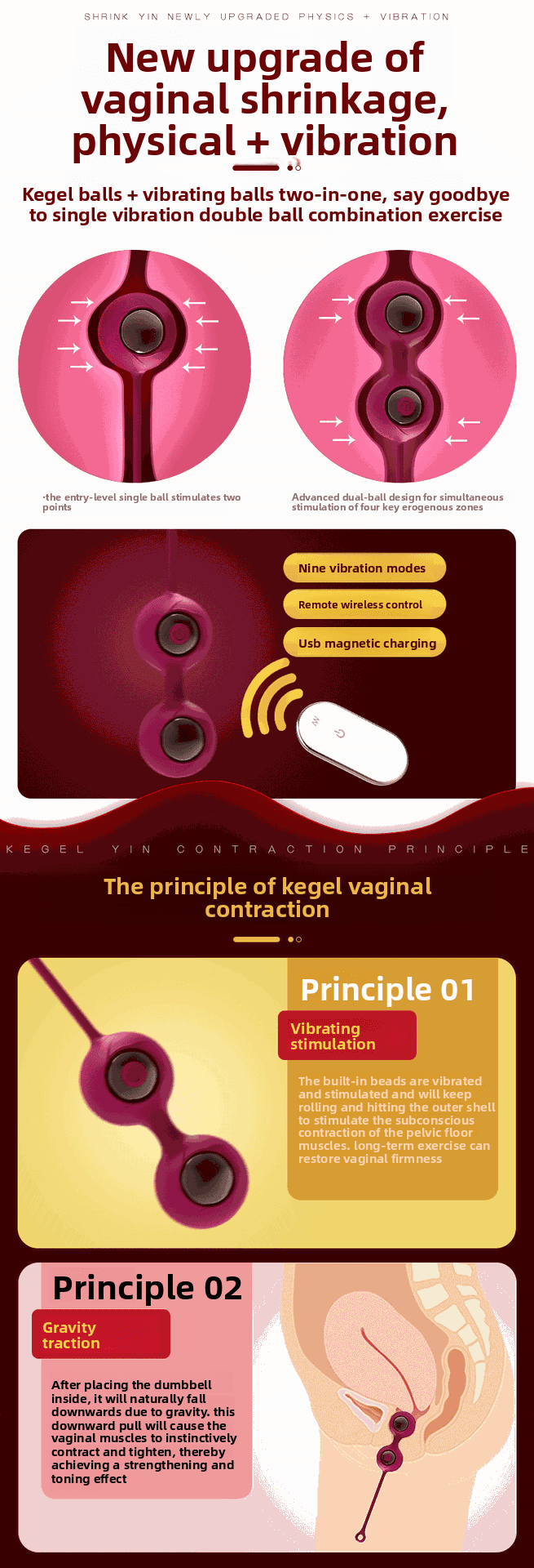 Postpartum Vibrating Kegel Ball Trainer - EaseMode Wellness