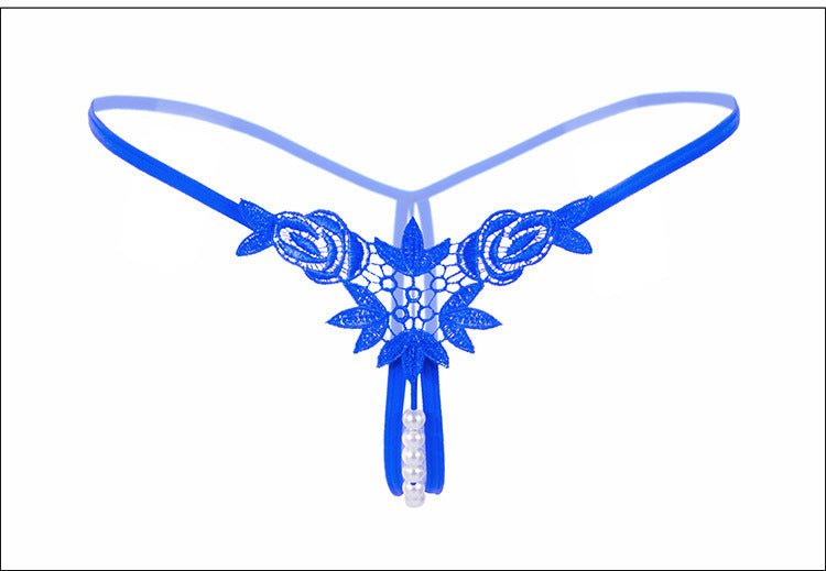 性感刺绣珍珠丁字裤低腰透视款式 - EaseMode Wellness