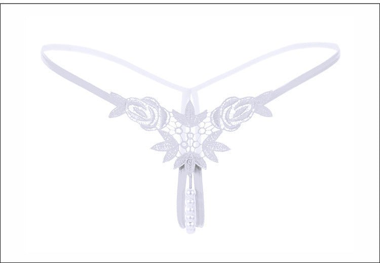 性感刺绣珍珠丁字裤低腰透视款式 - EaseMode Wellness