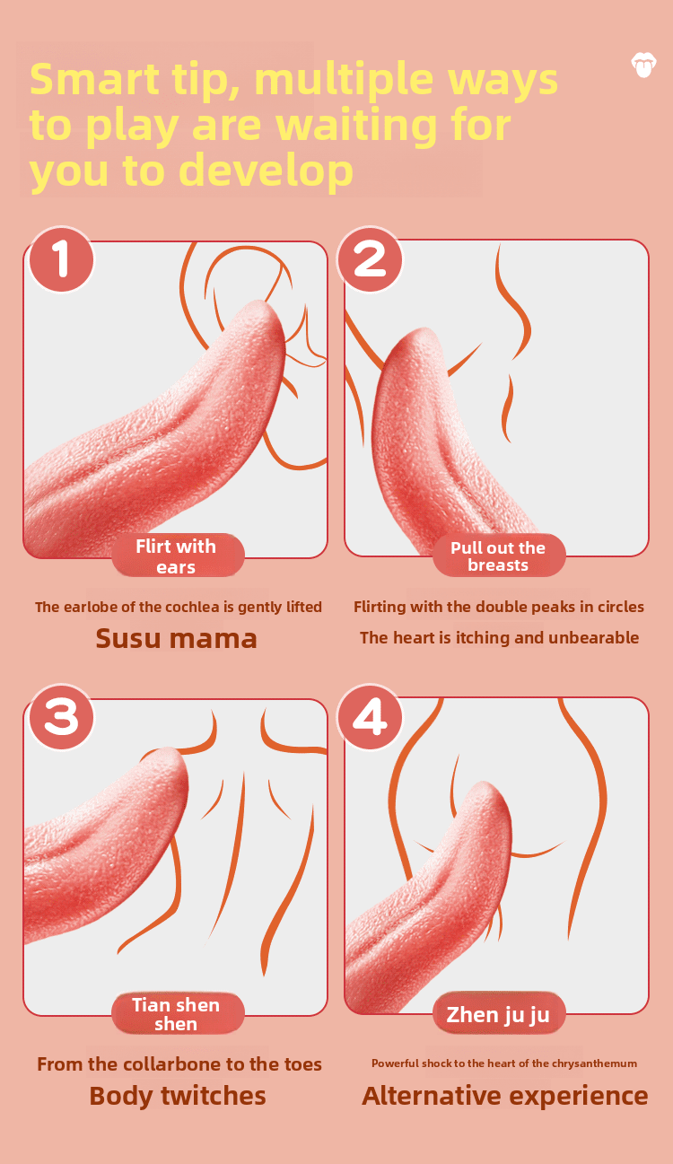 Realistic Tongue Vibrator for Licking and Suction - EaseMode Wellness