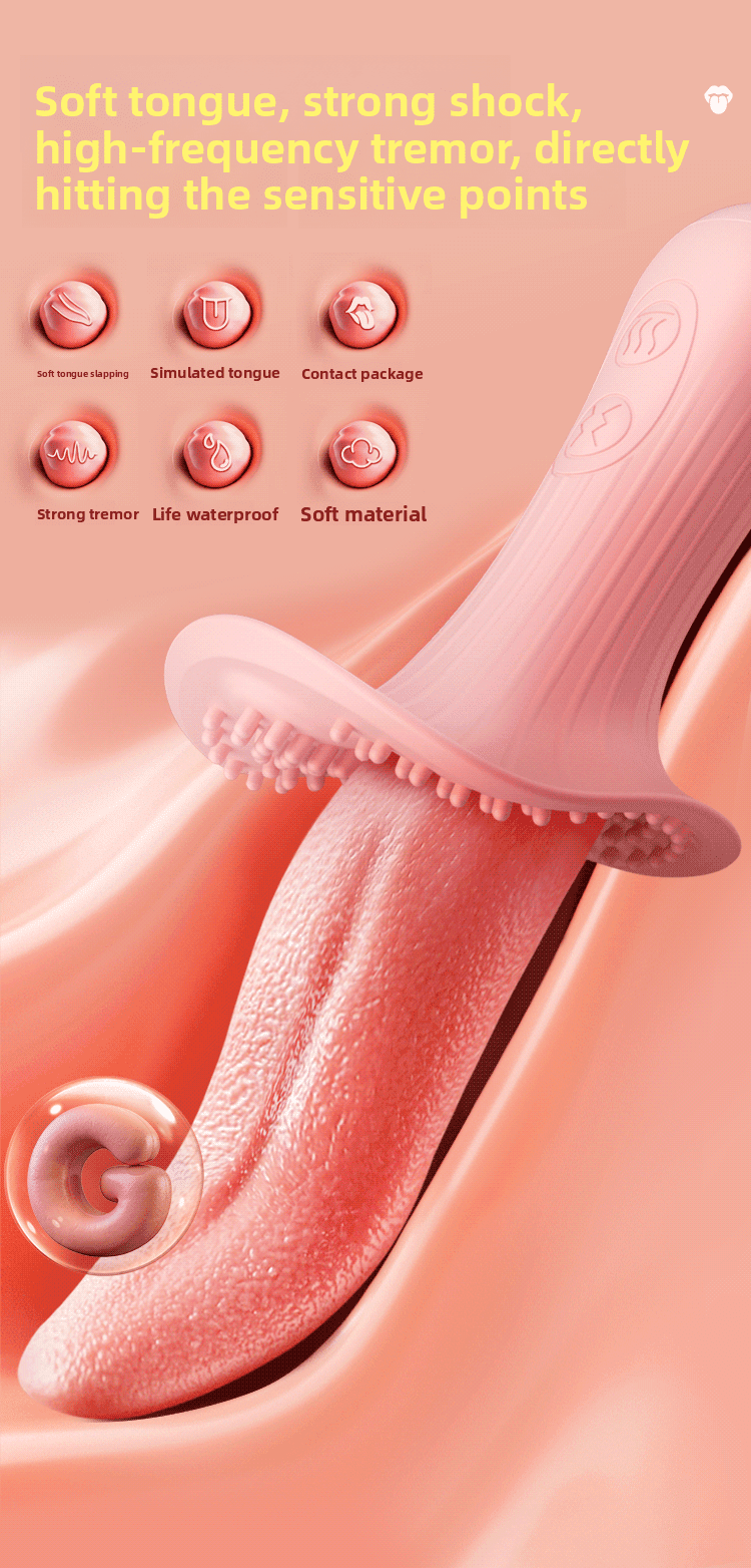Realistic Tongue Vibrator for Licking and Suction - EaseMode Wellness