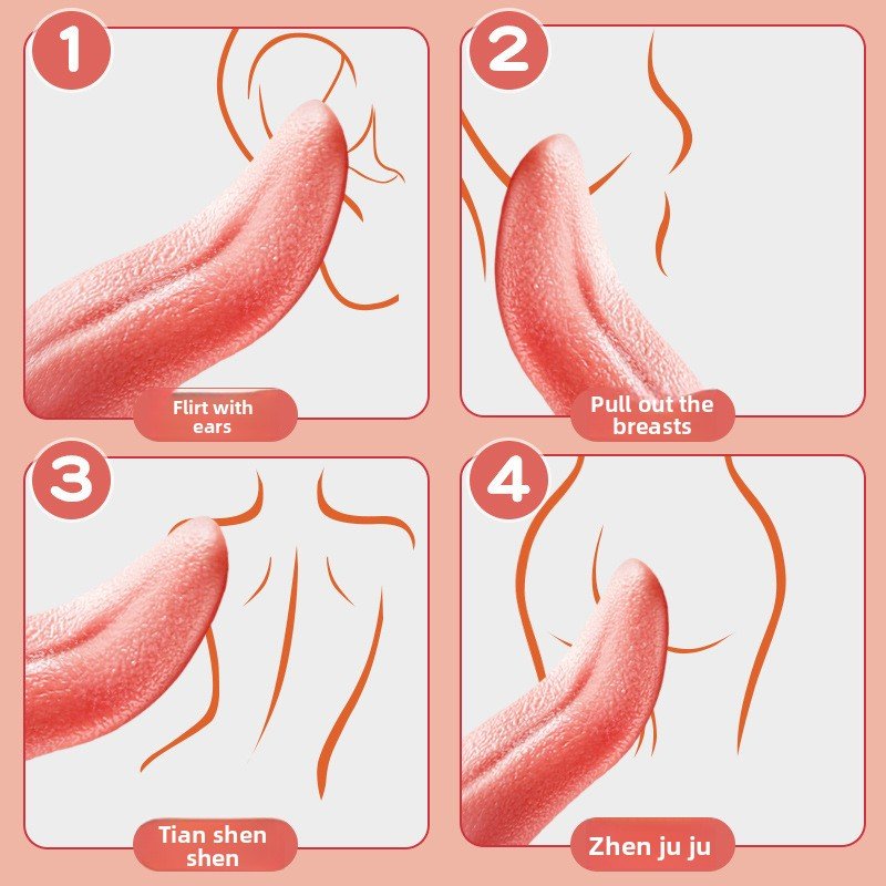 Realistic Tongue Vibrator for Licking and Suction - EaseMode Wellness