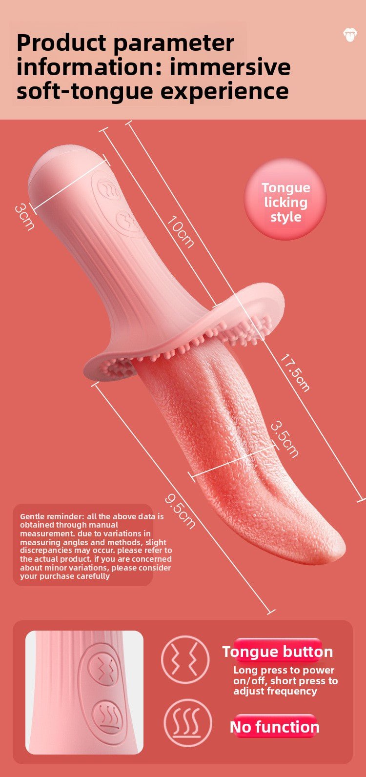 Realistic Tongue Vibrator for Licking and Suction - EaseMode Wellness