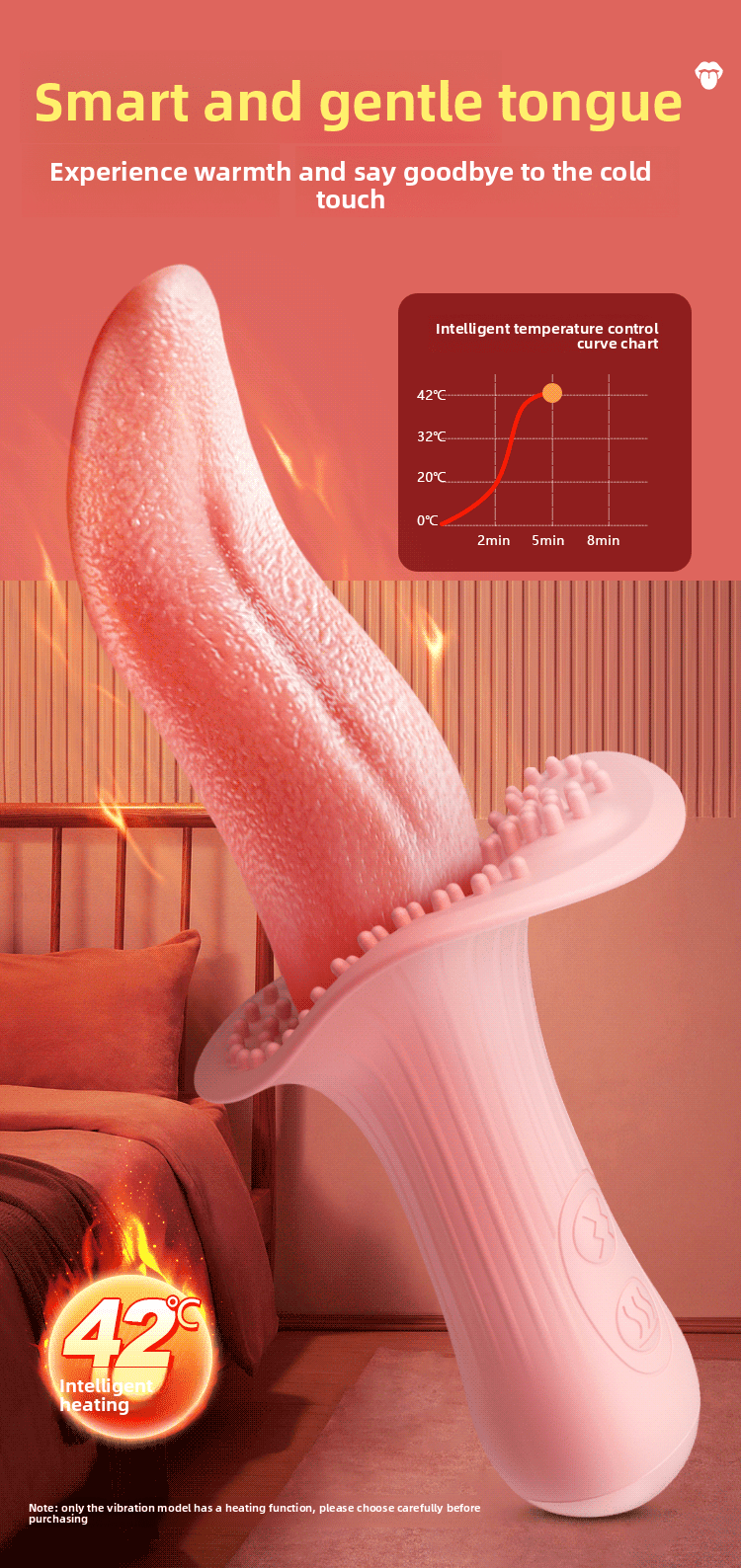 Realistic Tongue Vibrator for Licking and Suction - EaseMode Wellness