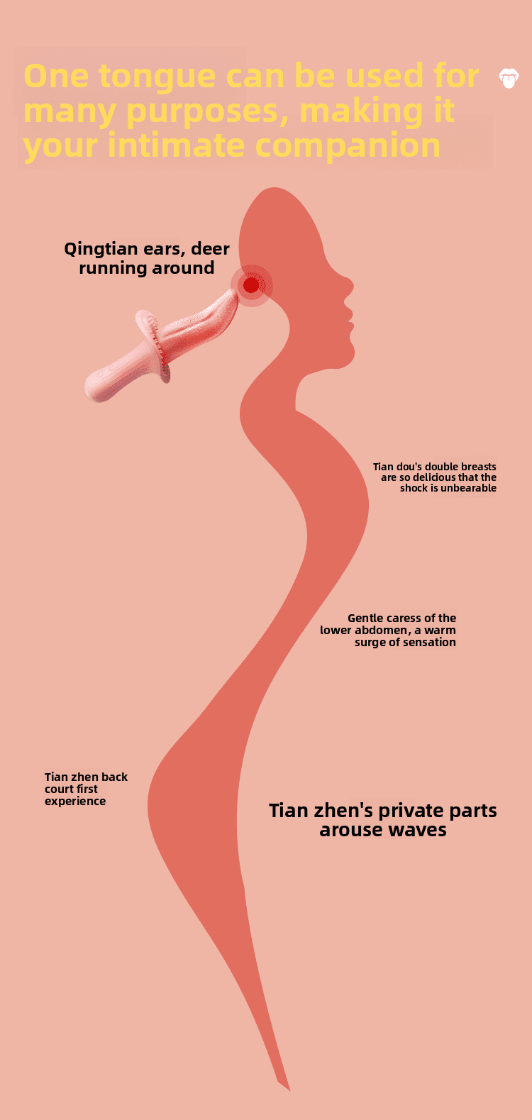 Realistic Tongue Vibrator for Licking and Suction - EaseMode Wellness