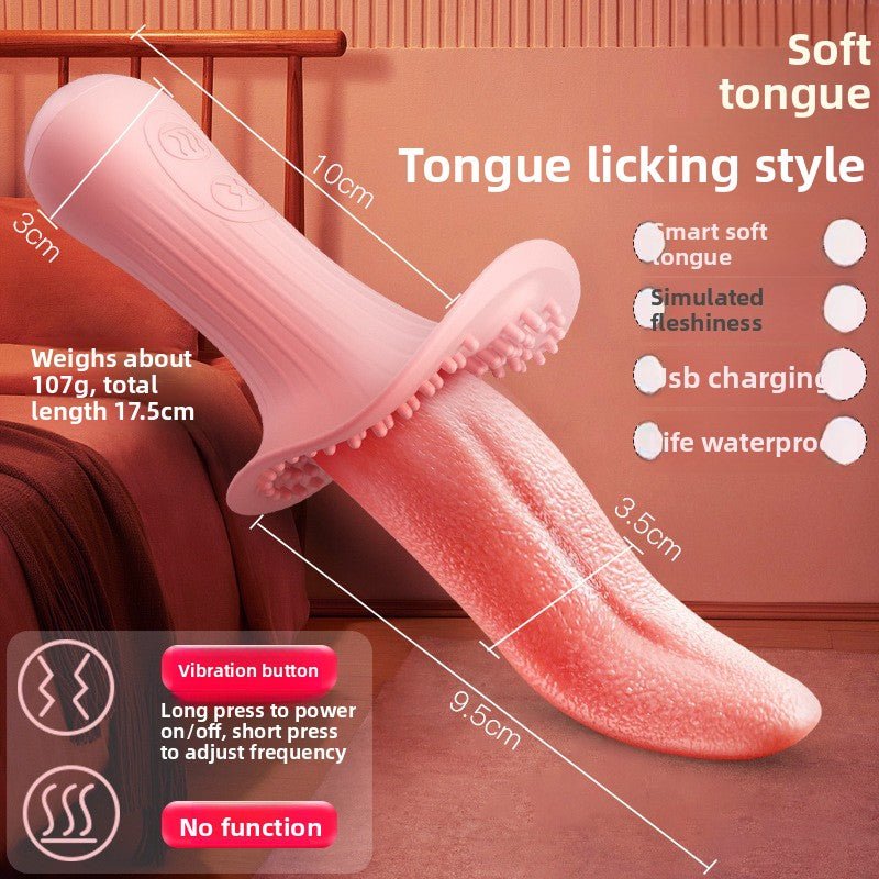 Realistic Tongue Vibrator for Licking and Suction - EaseMode Wellness