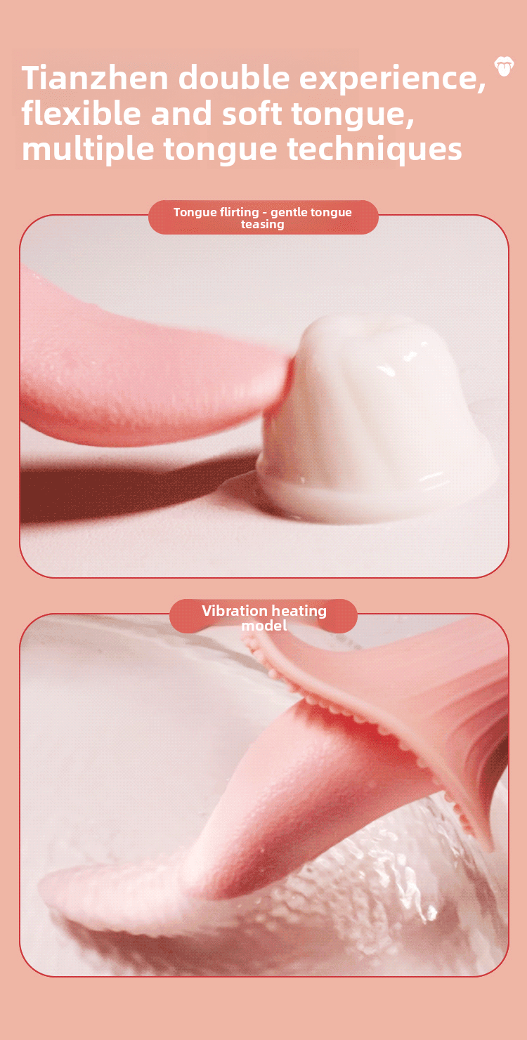 Realistic Tongue Vibrator for Licking and Suction - EaseMode Wellness