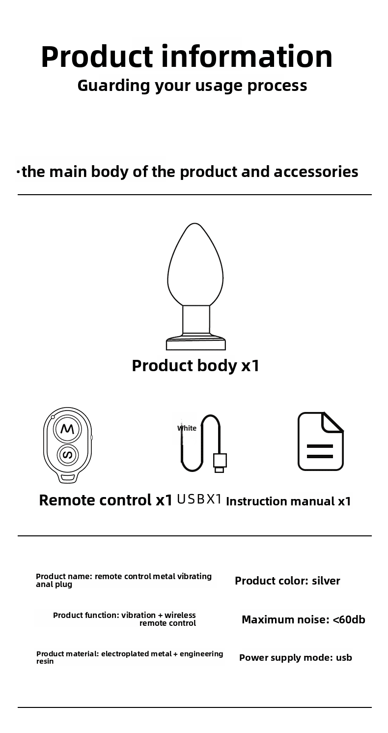 Remote Controlled Metal Vibrating Anal Plug for Prostate Massage - EaseMode Wellness