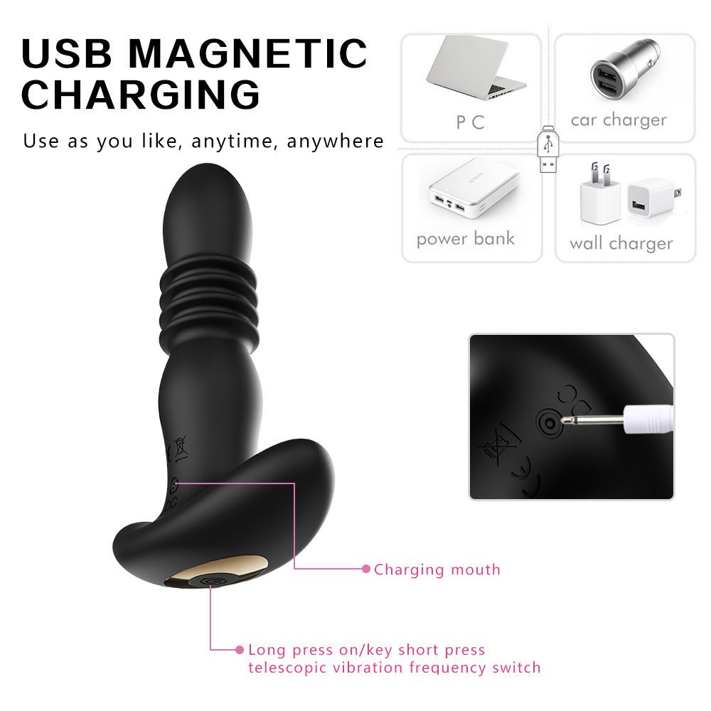 Retractable Anal Plug Vibrating Egg for Couples - EaseMode Wellness