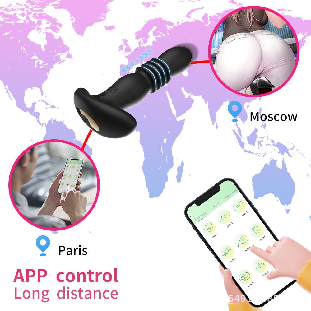 Retractable Anal Plug Vibrating Egg for Couples - EaseMode Wellness