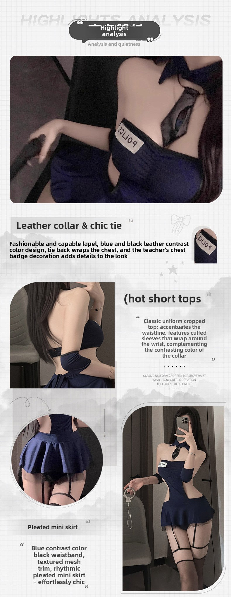 Sexy Police Costume Lingerie for Roleplay and Fun - EaseMode Wellness