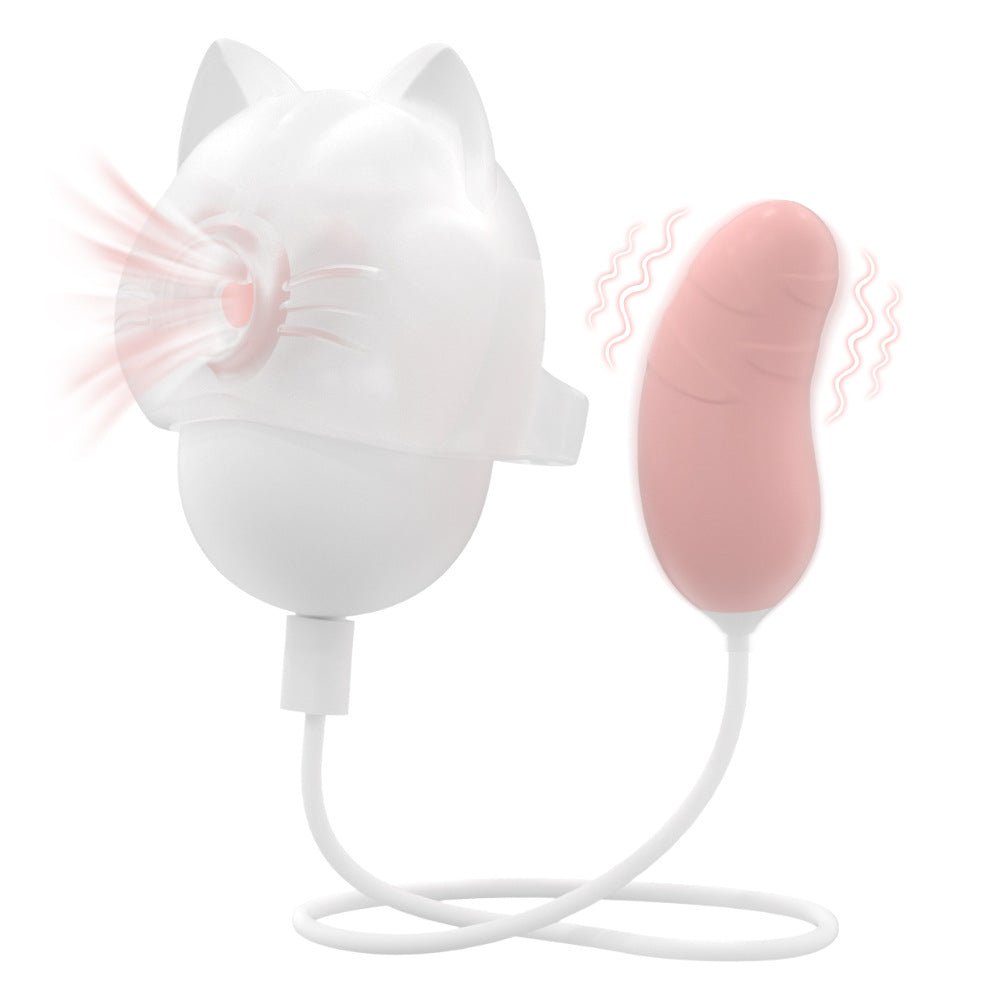Tapping Vibrating Egg with Suction for Intimate Pleasure - EaseMode Wellness