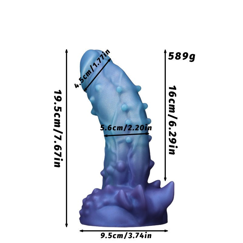 Textured Silicone Dildo - Premium Pleasure Toy - EaseMode Wellness
