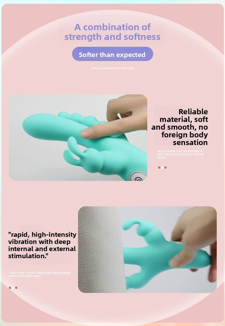 Triple Motor Vibrator for Women - Rose Design - EaseMode Wellness