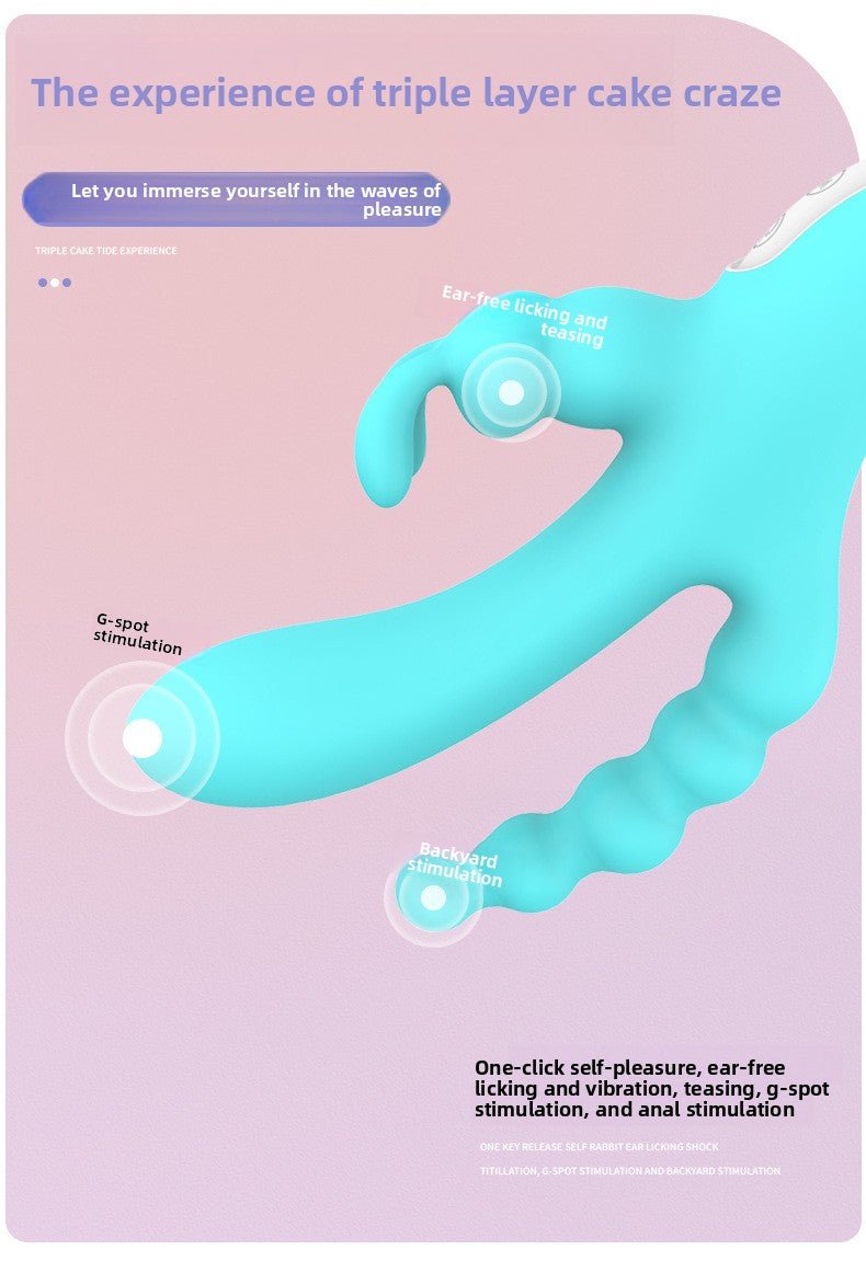 Triple Motor Vibrator for Women - Rose Design - EaseMode Wellness