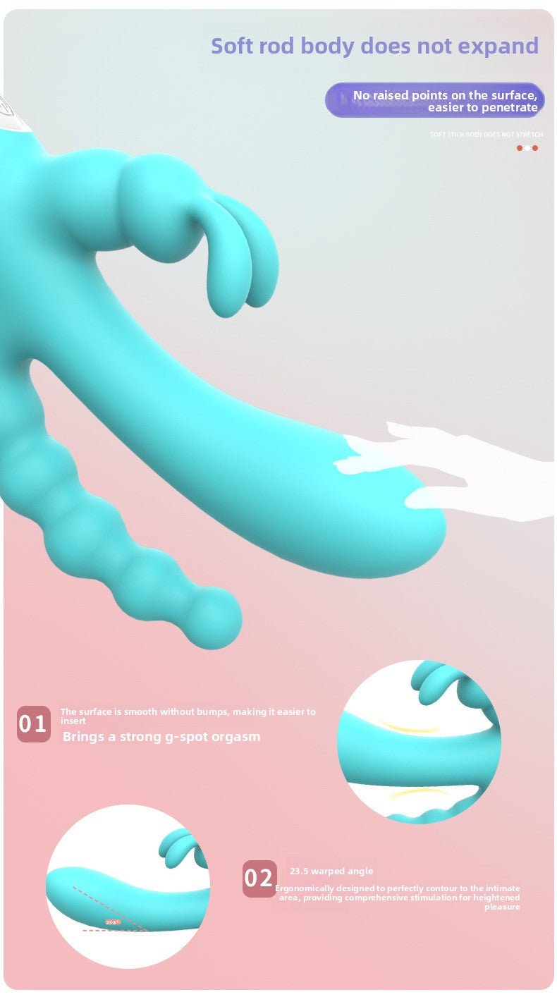 Triple Motor Vibrator for Women - Rose Design - EaseMode Wellness