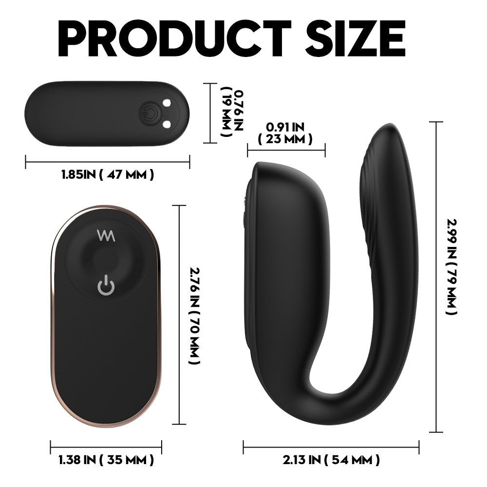 Wearable U - Shape Vibrator Remote Control for Pleasure - EaseMode Wellness