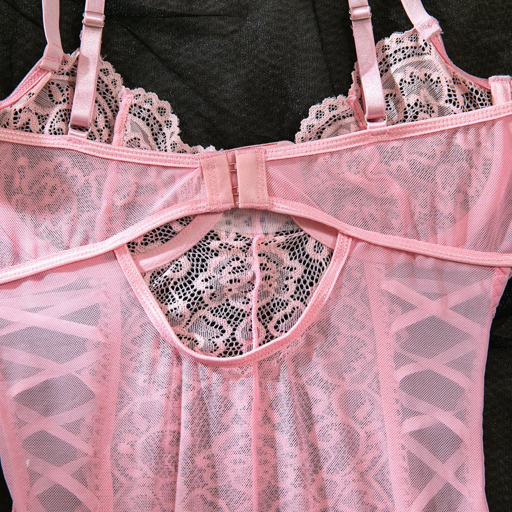 Women's Lace Splicing Jumpsuit with Body Shaping Features - EaseMode Wellness