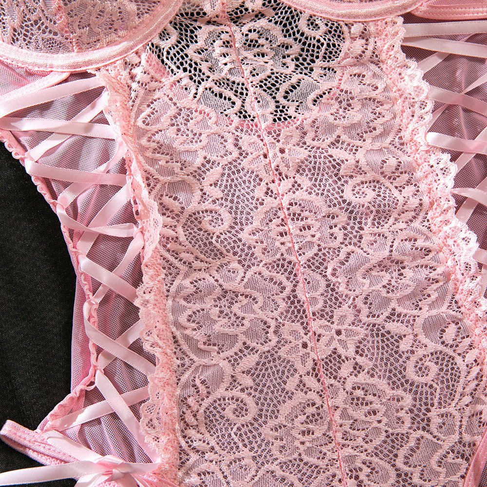 Women's Lace Splicing Jumpsuit with Body Shaping Features - EaseMode Wellness