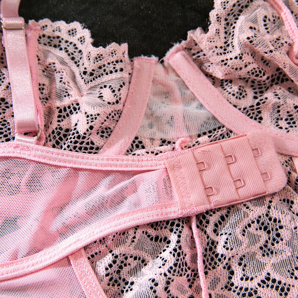 Women's Lace Splicing Jumpsuit with Body Shaping Features - EaseMode Wellness